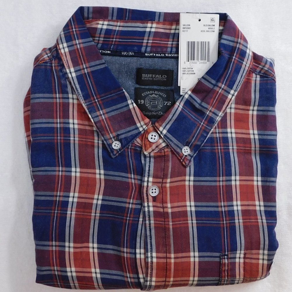 Buffalo Plaid Long Sleeve Shirt XXL 627650344584